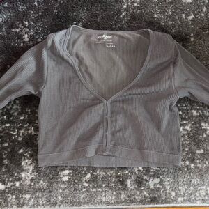 Long sleeve garage top, cropped